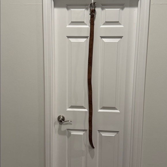 Luchesse Classic Croccodile belt size 44 silver buckle cowboy - Picture 8 of 12